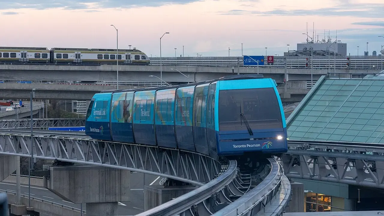 Terminal Link train at Toronto Pearson connecting the passenger terminals and Viscount Station