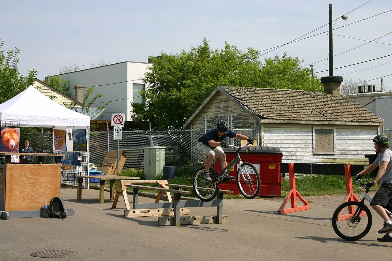 Crowds filling Whyte Avenue in Old Strathcona during a summer street party