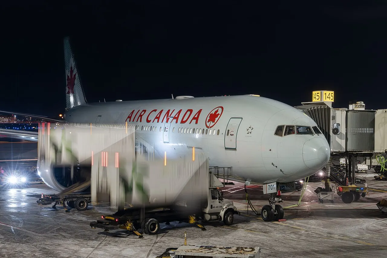 An Air Canada Boeing 777-300ER on the tarmac