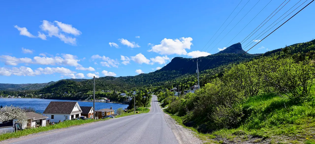 The West Arm of Bonne Bay with forested hills dropping to the water in southern Gros Morne