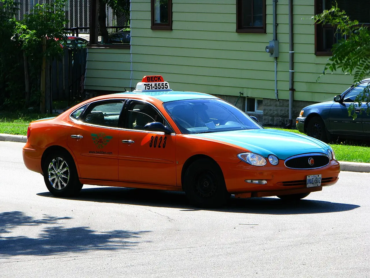 A taxi cab on a street in Halifax, Nova Scotia