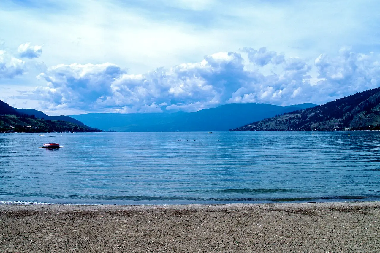 Okanagan Lake at Gyro Beach in Kelowna