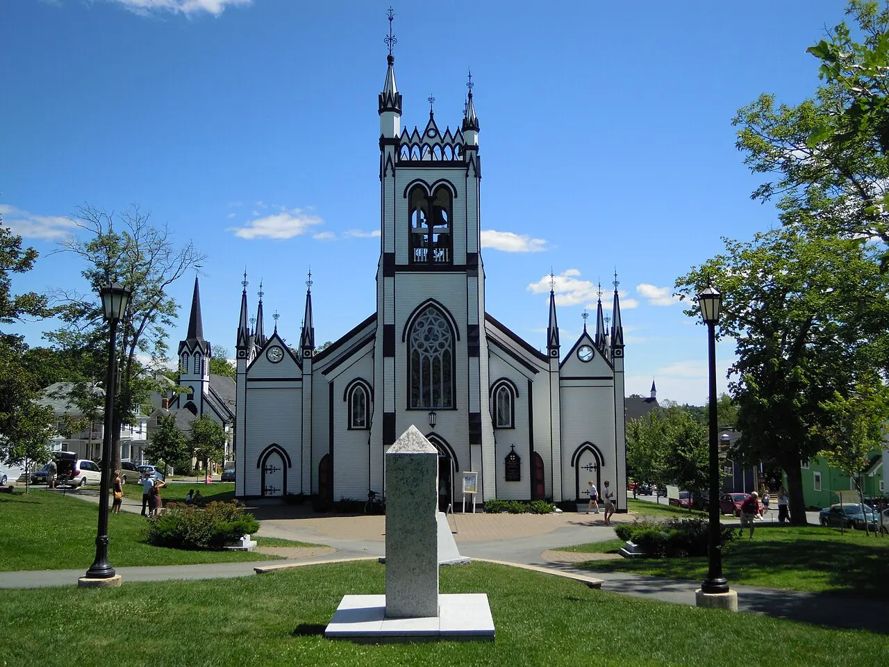 St. John's Anglican Church in Lunenburg with its tower and facade