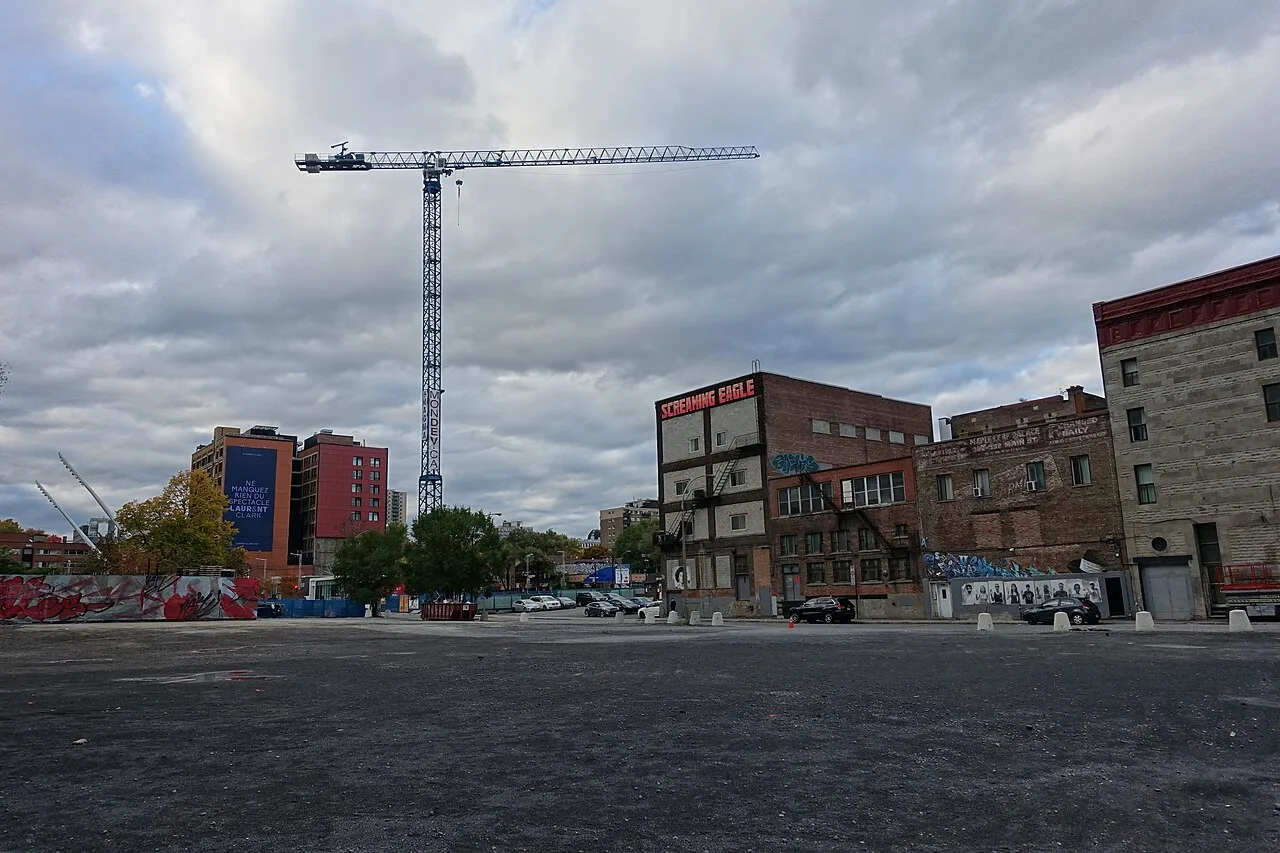 An open public space in the Quartier des Spectacles festival district