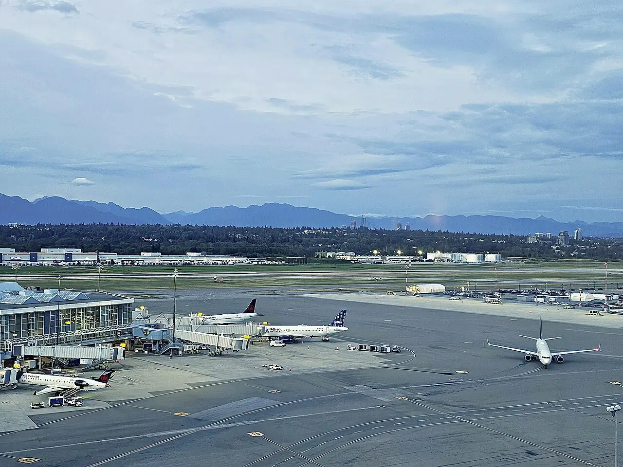 The interior of the terminal at Vancouver International Airport