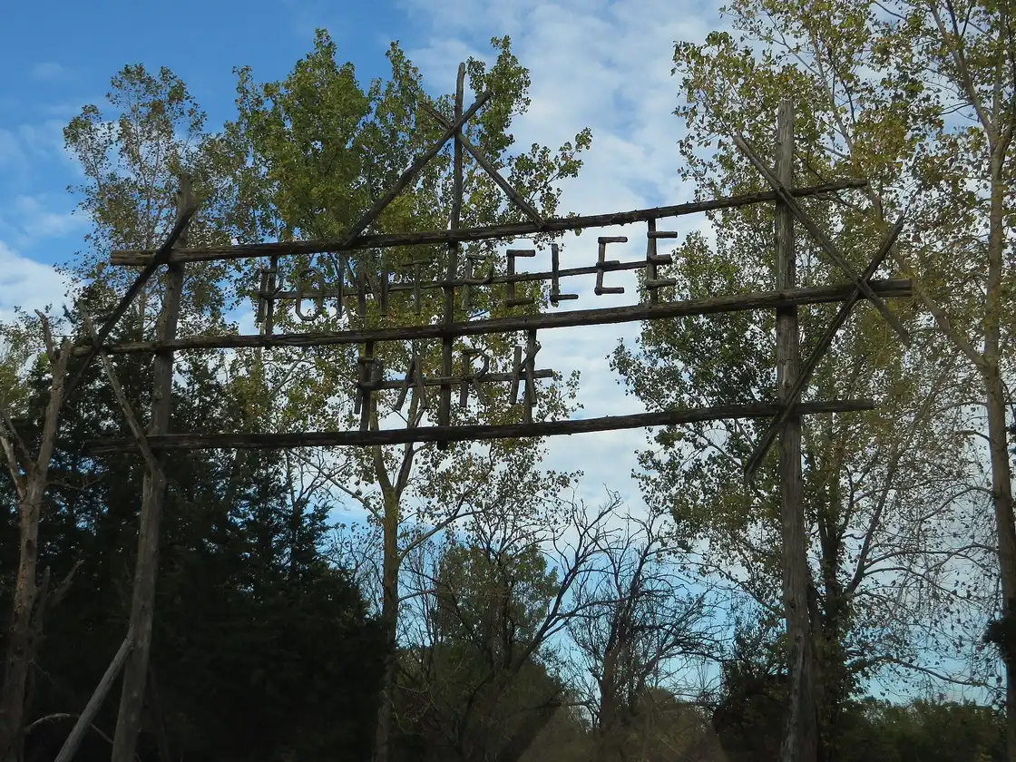 The DeLaurier Homestead buildings along the trail at Point Pelee National Park