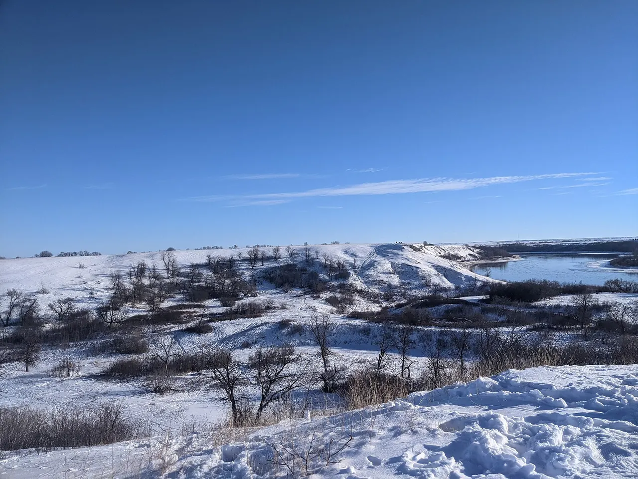Open prairie and valley view from Wanuskewin Heritage Park