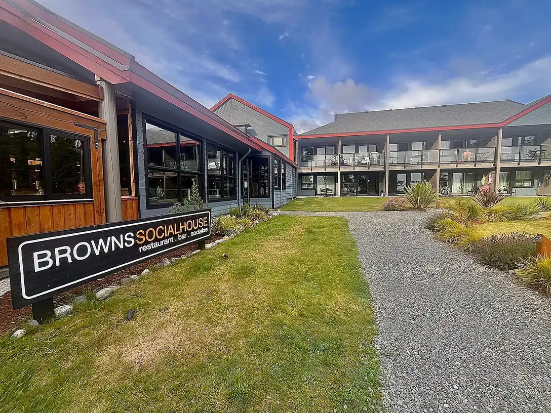 Browns Socialhouse restaurant exterior near Mackenzie Beach outside Tofino