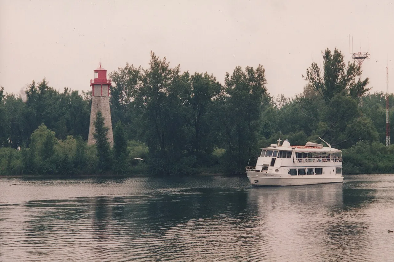 Gibraltar Point Lighthouse seen from the water off Hanlan's Point