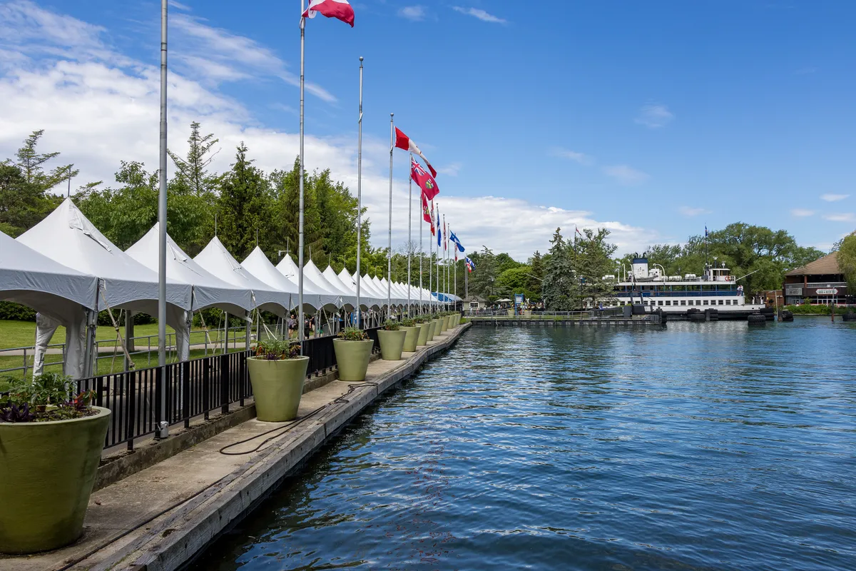 Passengers stepping off the ferry at the Centre Island dock on the Toronto Islands