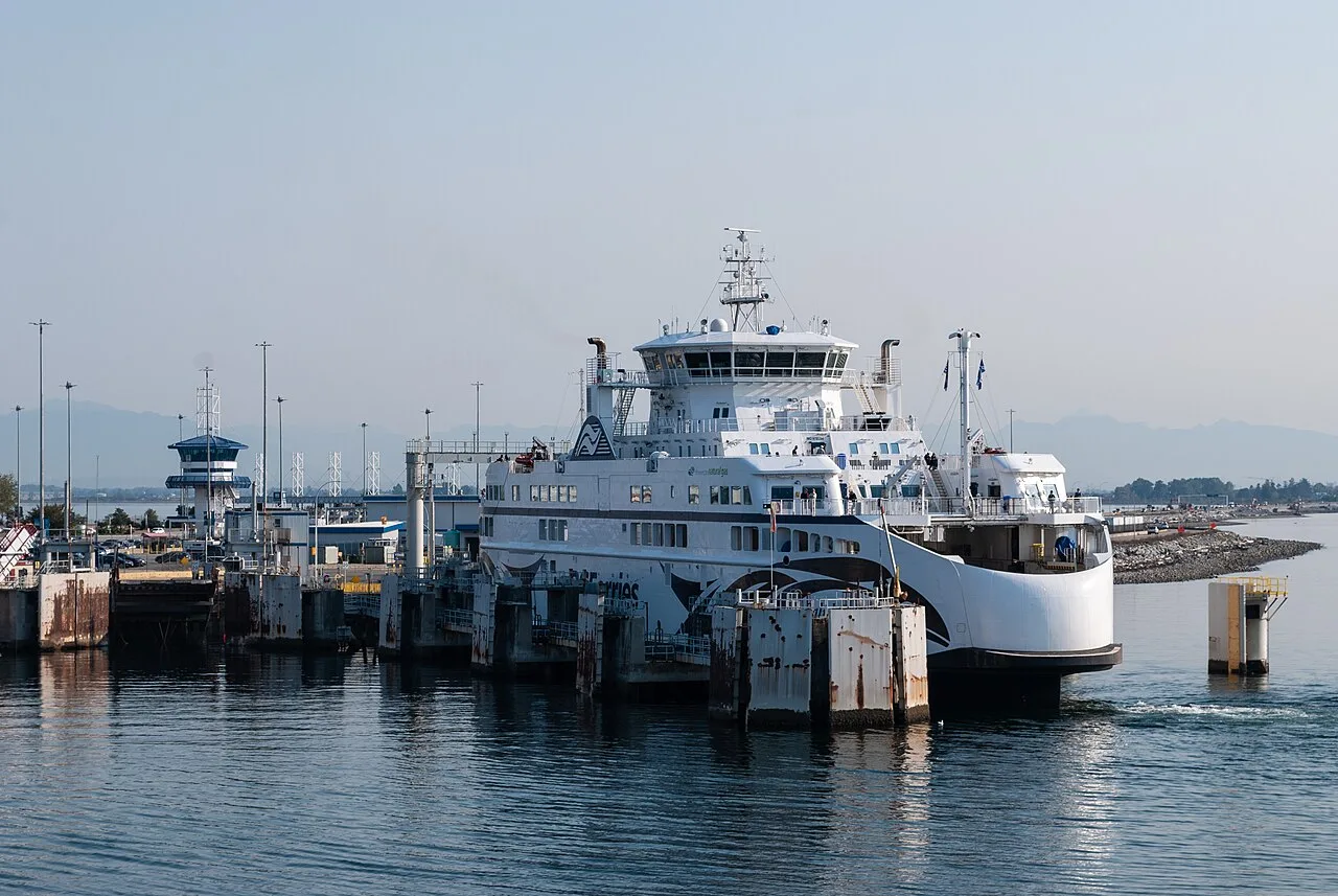 The Salish Raven ferry at BC Ferries Tsawwassen terminal