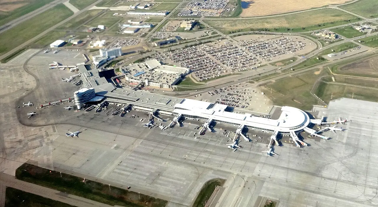 Exterior of Edmonton International Airport terminal buildings