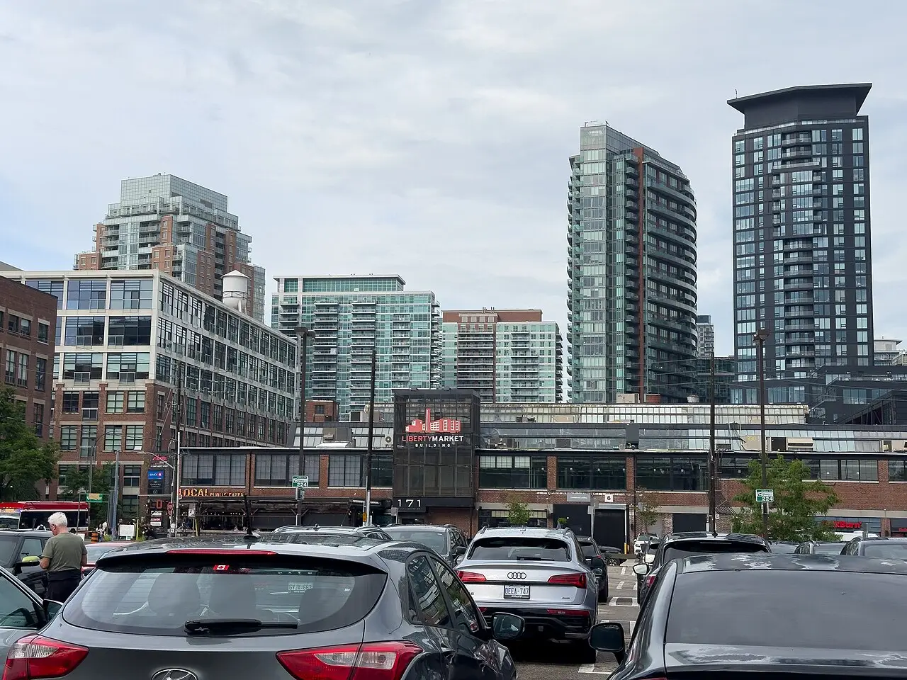 Converted brick buildings and condos in Liberty Village, Toronto