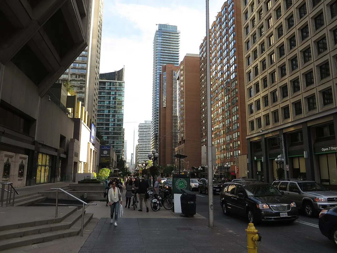 Luxury storefronts along the Mink Mile on Bloor Street in Yorkville