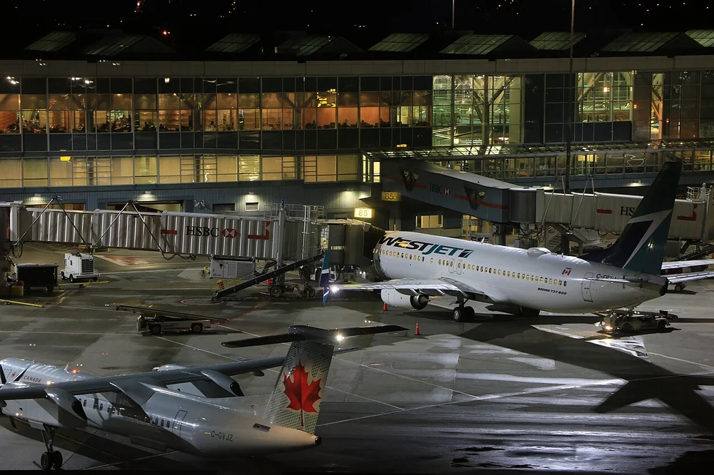 Departure gates and seating inside a pier at Vancouver International Airport